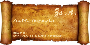 Zsuffa Auguszta névjegykártya